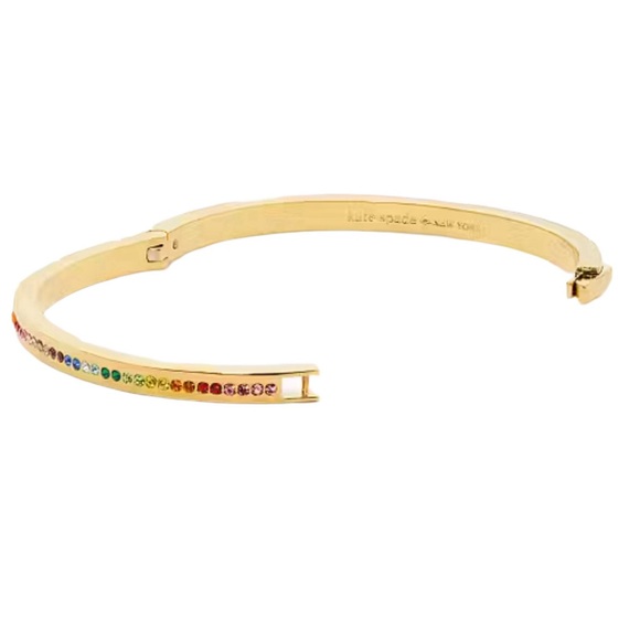 NWT ♠️ Kate Spade Pave Multicolored Bangle Bracelet - Picture 2 of 6